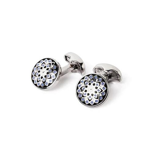 M.J. Bale Marrakesh Silver Blue Cufflink